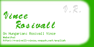 vince rosivall business card